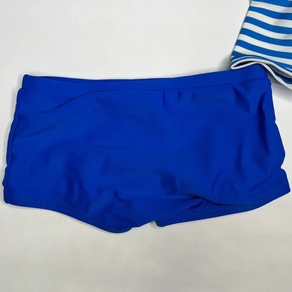 Carter's Swimsuit Two Piece Boyshorts Striped Seahorse New 24M